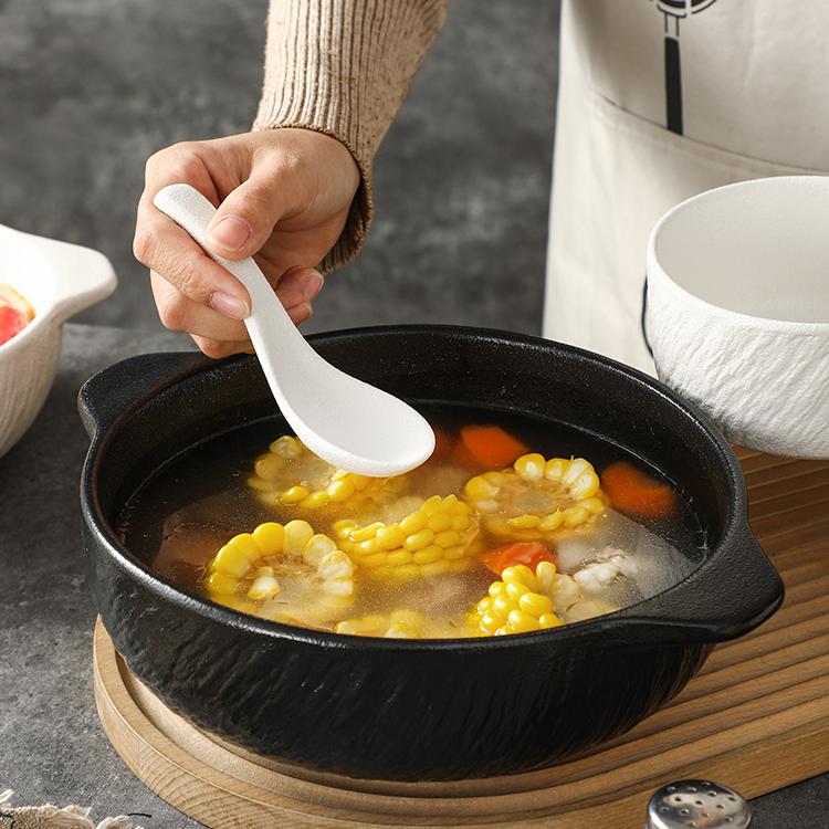 娅阁陶瓷碗日式酸菜鱼大碗双耳碗