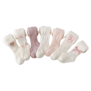 女童连裤袜夏季薄款宝宝连脚外穿丝袜婴儿夏天白色防蚊儿童打底裤