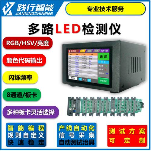 多路LED测试仪 led分析仪 光源/RGB/HSV/亮度自动检测 数据存储