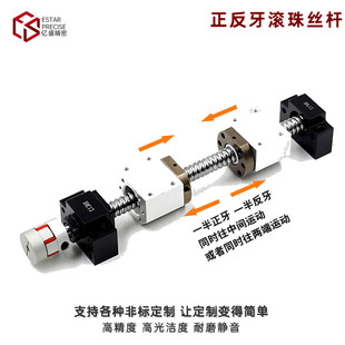 2005 正反牙滚精珠丝杆SFU160丝5 2510杆左旋高度442双向副丝杠套