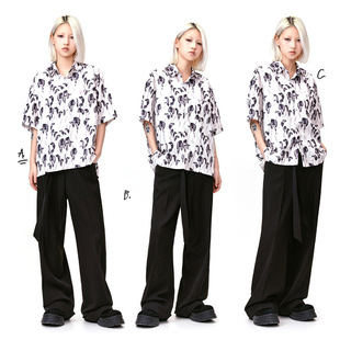 翻领宽松街头polo花衬衫 MADEEXTREME 夏季 新品 休闲Cleanfit男装