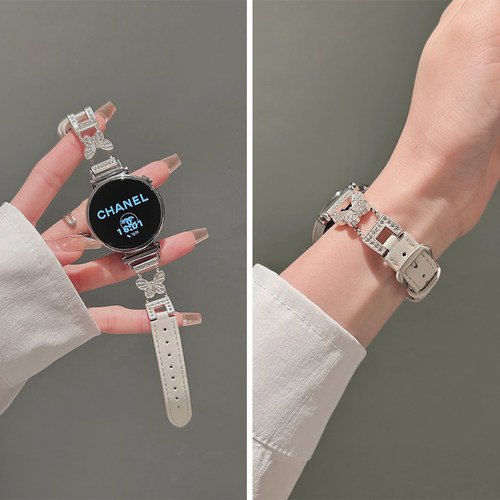 蝴蝶拼皮GT5表带watch5真皮GT4