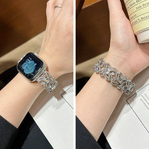 镶钻四叶草iwatchs10表带手表带