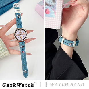 适用华为GT6手表表带GT5表带刺绣牛仔布GT4新款GT5pro女款watchgt6女士watch5/4腕表GT3专用41MM夏季18/20/22