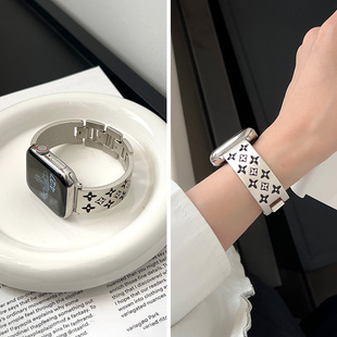 新款适用iwatch10表带applewatchs9苹果手表带s8金属s10手镯S7代SE高级感iPhonewatchS6女款女式手链式秋冬季
