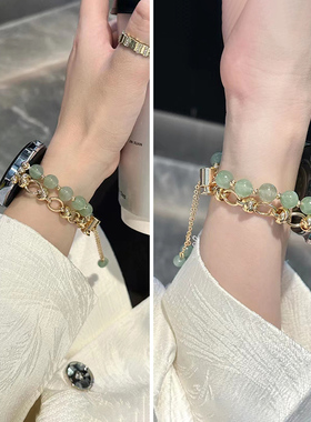 适用华为gt6表带gt5手表带gt4/gt3新款猫眼石41mm夏天watchgt3pro金属magic2女士gtrunner手链式buds女款gs3i