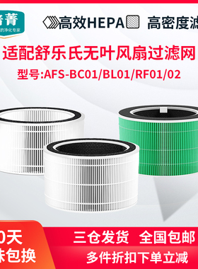 适配舒乐氏风扇AFS-BC01过滤网BL01除尘除醛除过敏原滤芯RFN01/02