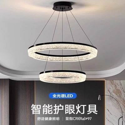 意式极简圆环餐厅吊灯现