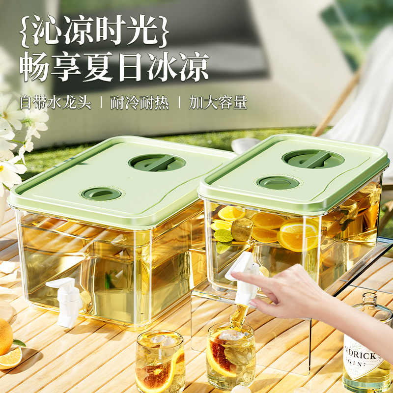 冰箱冷水壶耐高温可放冰箱侧门密封夏天大容量家用凉水壶水果茶桶