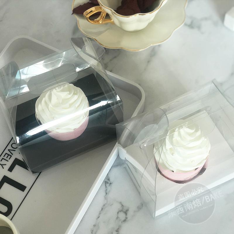全透明手提1粒蛋糕盒烘焙木糠杯