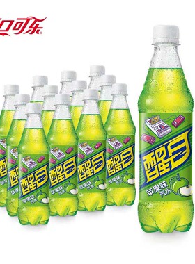 可口可乐醒目童年怀旧老汽水青苹果味菠萝味碳酸饮料500ml*6/12瓶