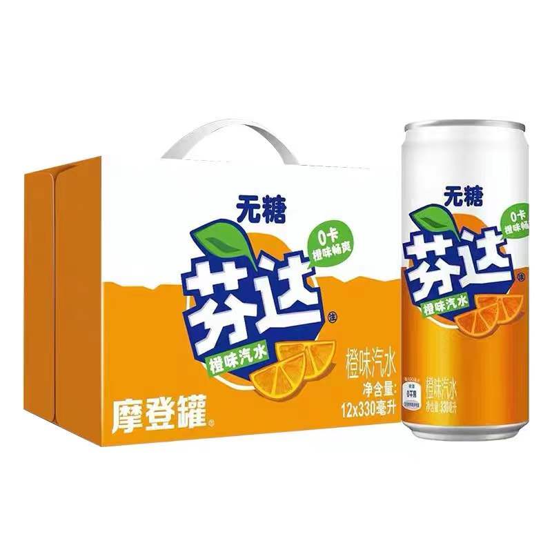 可口可乐摩登罐可乐雪碧芬达无糖0卡0脂碳酸汽水饮料330ml*12罐 咖啡/麦片/冲饮 碳酸饮料 原图主图