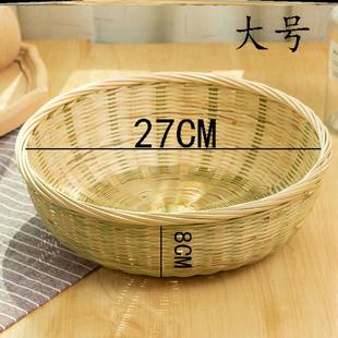 竹篮洗菜酒店竹制品火锅店沥水盆大小竹筐家用竹筲箕饭店用品簸箕