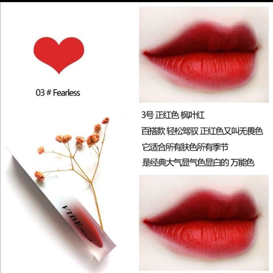 正品VIBE哑光丝绒雾面唇釉润唇不拔干砖红口红南瓜色枫叶红烂番茄