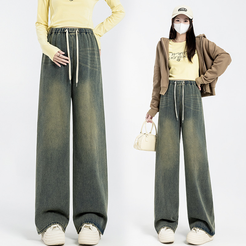 大码孕妇牛仔裤春秋休闲无托腹抽绳宽松直筒打底阔腿裤外穿200斤,孕妇装/孕产妇用品/营养,孕妇休闲裤,淘宝优惠券,粉丝福利购,淘宝优惠卷