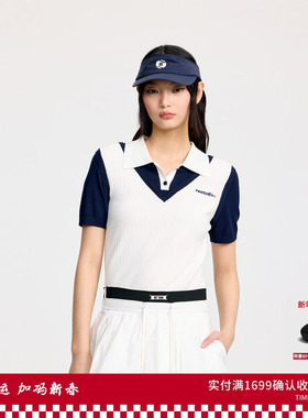 REVAN芮范设计师款网球运动风POLO领毛衫RL30601074