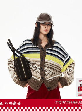 REVAN芮范设计师款慵懒费尔岛毛衣长开衫RL92802591