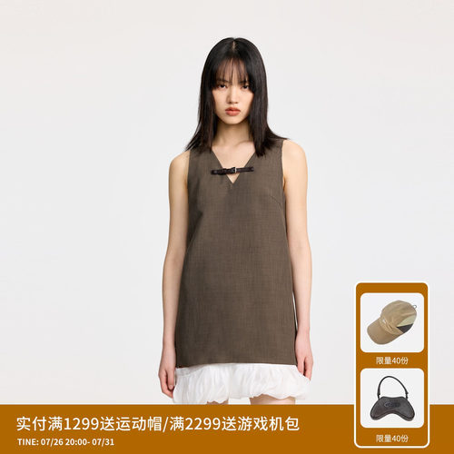 REVAN芮范设计师款质感无袖西装连衣裙RL31101067