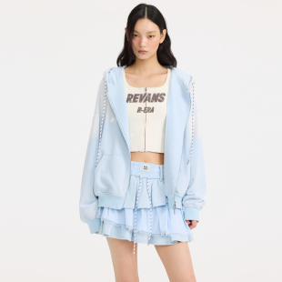 清新蕾丝边短裙套装 设计师款 RL12403172 新品 REVAN芮范2025春季