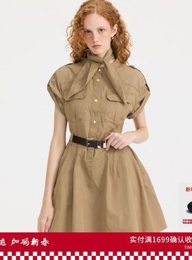 REVAN芮范设计师款俏皮领结工装连衣裙RL11101339