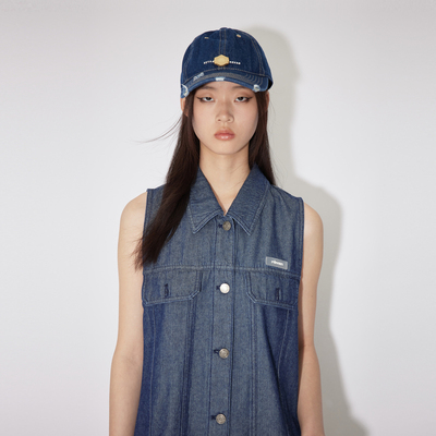 REVAN芮范设计师款经典降落伞牛仔连衣裙RM31102210