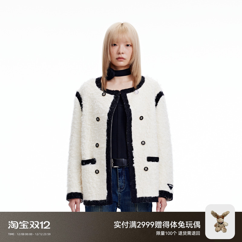 revan设计师撞色玫瑰星球外套