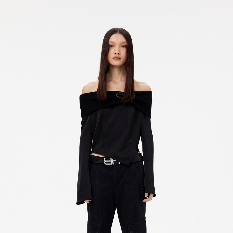 REVAN芮范新品设计师款高级感一字领短单衣RM10801061