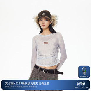 REVAN芮范设计师款朦胧通透感网纱单衣RL90801036