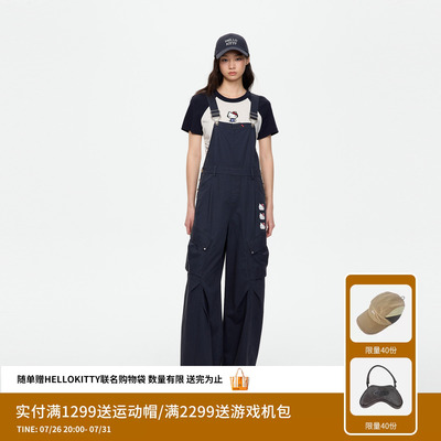 【阚清子同款】REVAN芮范拼豆HelloKitty工装背带裤RK71310152