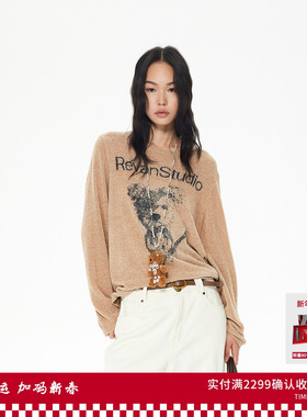 REVAN芮范设计师款萌趣小熊装饰项链毛衫RL90601168