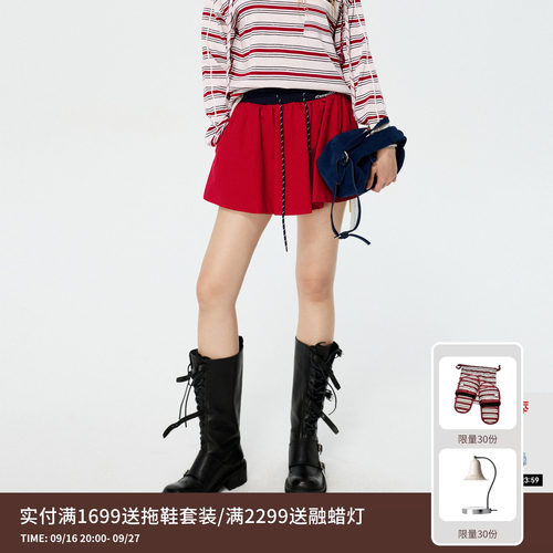 【马上红系列】REVAN芮范运动休闲风Athflow撞色短裙RK11501025