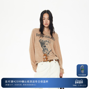 REVAN芮范设计师款萌趣小熊装饰项链毛衫RL90601168