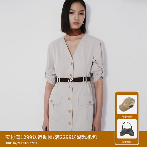 REVAN芮范设计师款高级感干练通勤连衣裙RM71101136