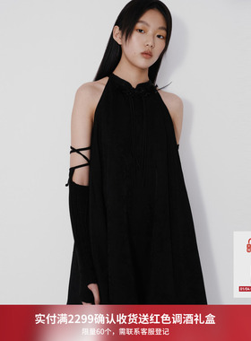 REVAN芮范设计师款新中式盘扣无袖连衣裙RM71101151