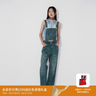 REVAN芮范设计师款 RM71311062 休闲可拆卸牛仔背带裤