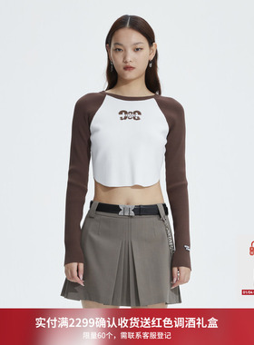 REVAN芮范设计师款甜酷插肩袖肌理感毛衫RN