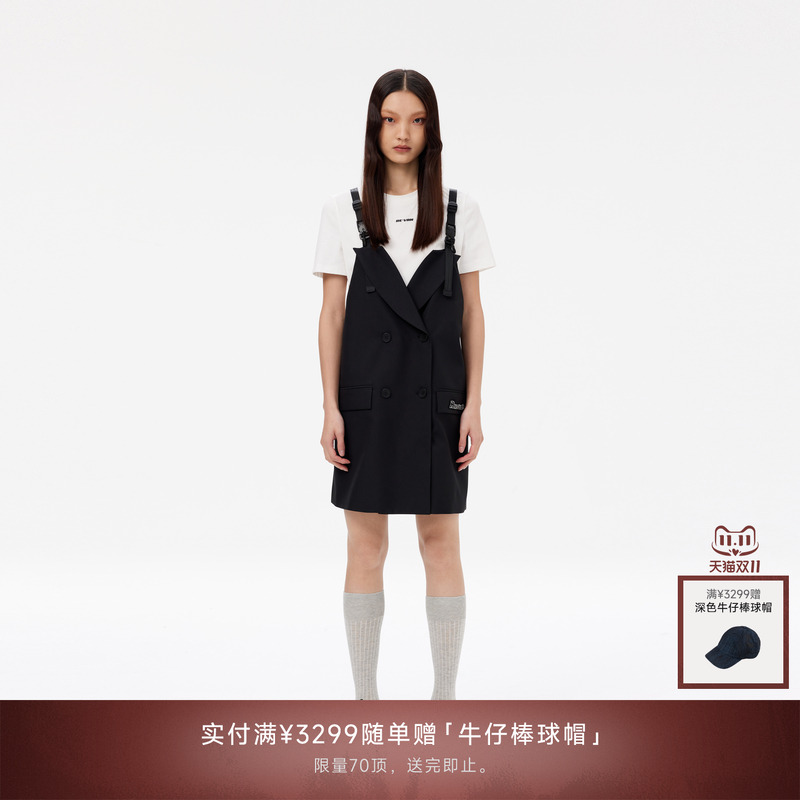 REVAN芮范新品设计师款质感真两件西装连衣裙RM11101148