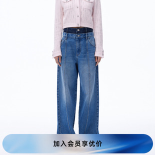 RN71302078 REVAN芮范2023秋季 新品 设计师款 复古风双腰头牛仔裤