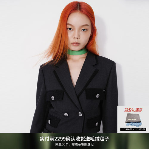 REVAN芮范设计师款狩猎通勤风西装外套RM70101371