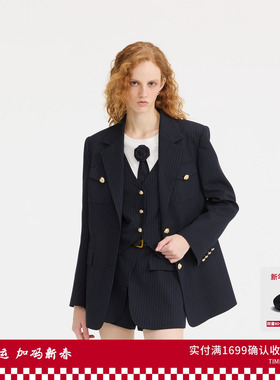 REVAN芮范设计师款花朵领带假两件拼接T恤RL11001023