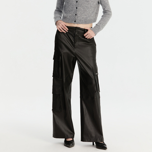 RM91301005 裤 REVAN芮范设计师款 前卫质感人造丝工装