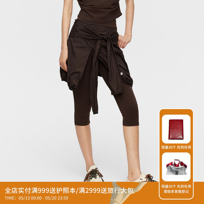 REVAN芮范设计师款松弛运动感腰封裙Capri马裤RK31303258