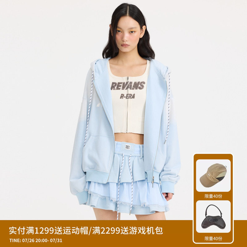 REVAN芮范设计师款清新蕾丝边短裙套装RL12403172