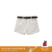 REVAN芮范设计师款 RL31307159 质感珠片刺绣牛仔短裤