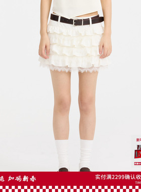 REVAN芮范设计师款质感蕾丝拼接蛋糕裙RL11501279