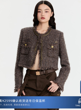 REVAN芮范设计师款酷感重工皮料拼接外套RM90105309