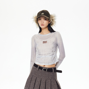 REVAN芮范设计师款朦胧通透感网纱单衣RL90801036