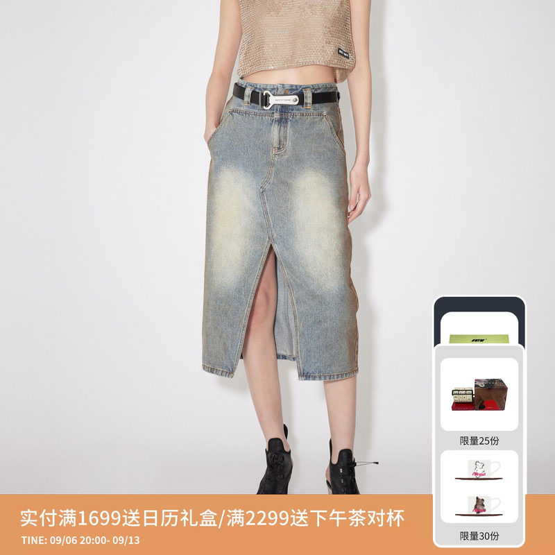 REVAN芮范设计师款美拉德高街风牛仔裙RM31507294图片