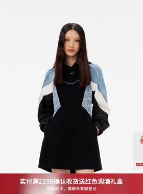 REVAN芮范设计师款运动风拼接针织连衣裙RM11101138