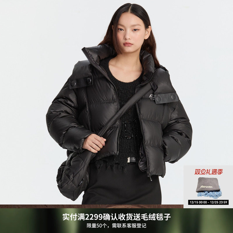 REVAN芮范设计师款甜酷蝴蝶结包包羽绒服RM90501240
